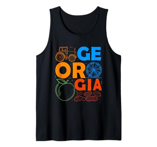 Georgia Souvenir für Herren Georgia Peaches Lover Georgia Tank Top von Georgia Gifts For Men & Women