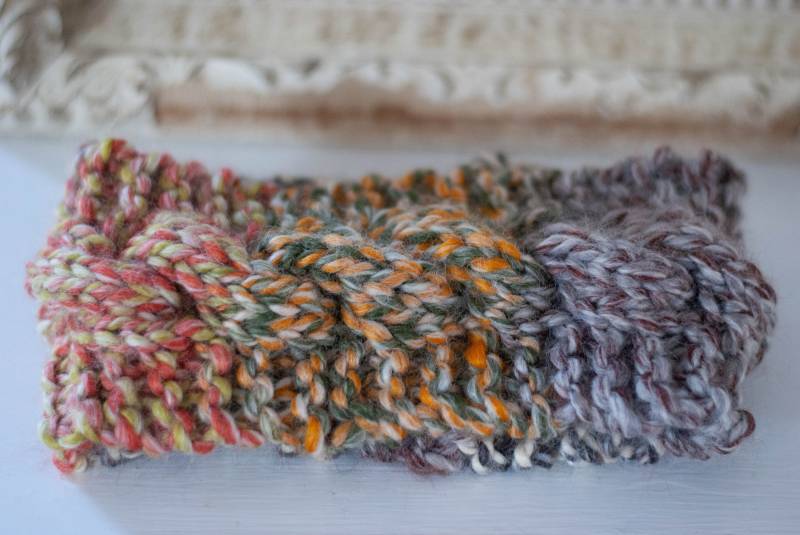 Multicolor Kabel Stricken Stirnband Multicolor Kabel Stricken Stirnband von GeorgiaMaeandCo