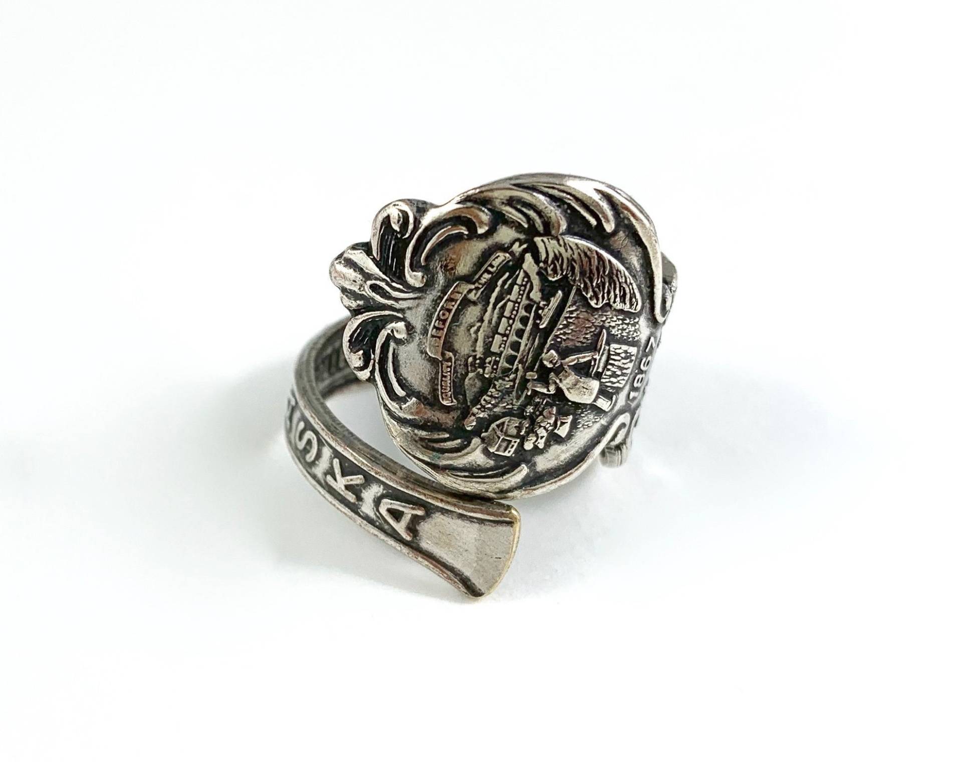 Nebraska Ring, Löffel Schmuck, Geschenk, Frau, Vintage Nebraska, Frau Geschenk von GeorginaBaker