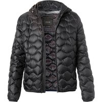 GEOX Herren Daunenjacke Schwarz Mikrofaser unifarben von Geox