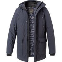 GEOX Herren Parka blau Mikrofaser unifarben von Geox