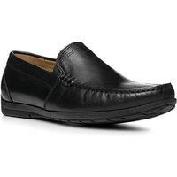 GEOX Herren Slipper schwarz Glattleder von Geox