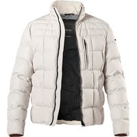 GEOX Herren Steppjacke Weiß Mikrofaser unifarben von Geox