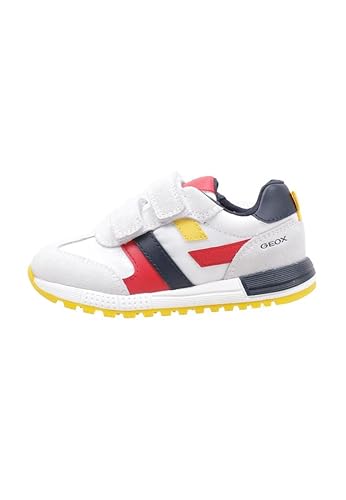 Geox B ALBEN Boy Sneaker, White/Navy, 26 EU von Geox