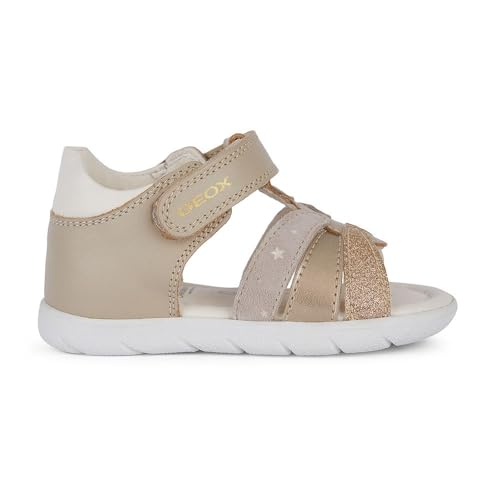 Geox B ALUL Girl C Sandal, BEIGE/LT Gold, 25 EU von Geox