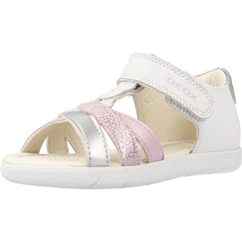 Geox B ALUL Girl Sandal, White/PINK, 26 EU von Geox