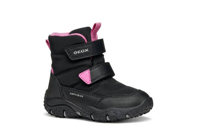 Geox B BALTIC GIRL B ABX Winterboots Klettstiefel, Snowboots mit Warmfutter, Größenschablone zum Download von Geox