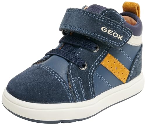 Geox B BIGLIA Boy A Sneaker, Navy/Curry, 23 EU von Geox