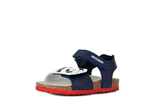 Geox B CHALKI Boy Sandal, Navy/Optic White von Geox