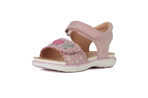 Geox B Delhi Girl Sandal, Rose/Silver, 25 EU von Geox