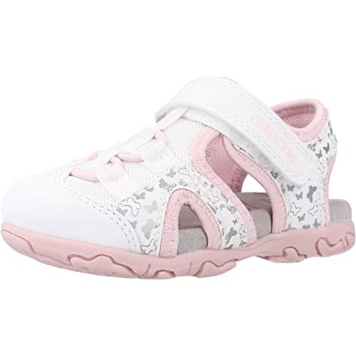 Geox B FLAFFEE Gir Sandal, White/PINK, 26 EU von Geox