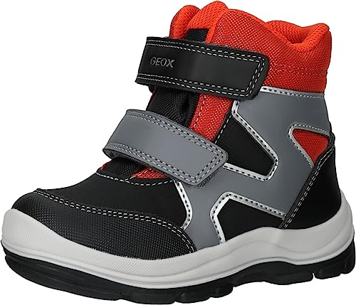 Geox B FLANFIL Boy B ABX Ankle Boot, Black/ORANGE, 25 EU von Geox
