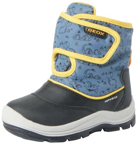 Geox B FLANFIL Boy B ABX Ankle Boot, DK AVIO/Yellow, 24 EU von Geox