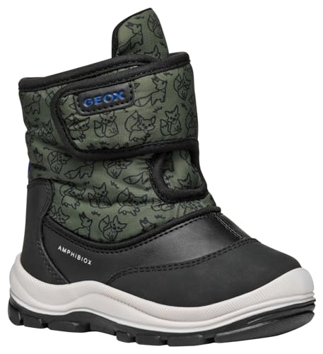 Geox B FLANFIL Boy B ABX Snow Boot, Black/Forest, 27 EU von Geox