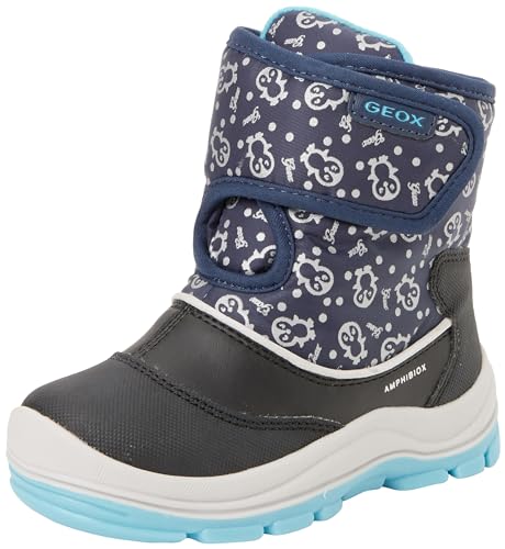 Geox B FLANFIL Girl B ABX Ankle Boot, Navy/Turquoise, 27 EU von Geox