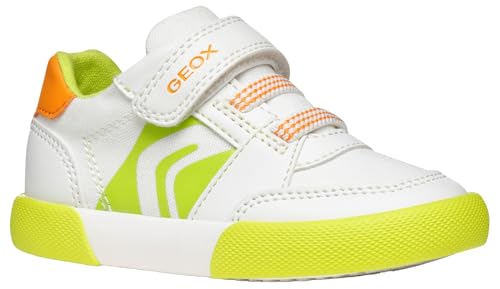 Geox B GISLI Boy A Sneaker, White/Green Fluo, 26 EU von Geox