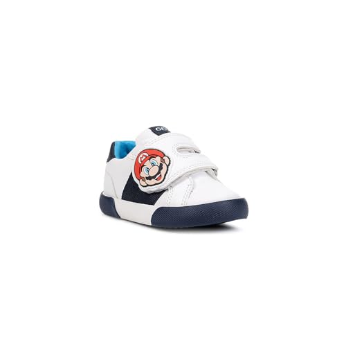 Geox B GISLI Boy C Sneaker, White/Navy, 26 EU von Geox