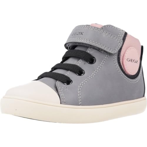 Geox B GISLI Girl D Sneaker, Grey/PINK, 25 EU von Geox