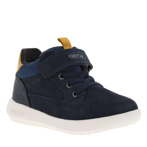 Geox B HYROO Boy Ankle Boot, Navy/Ochre von Geox