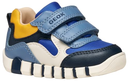 Geox B IUPIDOO Boy First Walker Shoe, ROYAL/DK Yellow, 25 EU von Geox
