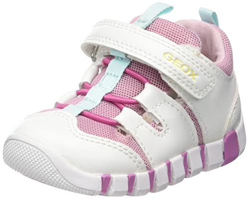 Geox B IUPIDOO Girl First Walker Shoe, White/Rose, 26 EU von Geox