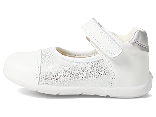 Geox B Kaytan First Walker Shoe, White/Silver, 26 EU von Geox