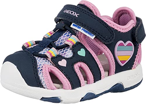 Geox Mädchen B Multy Girl Sandalen, Navy Multicolor, 27 EU von Geox