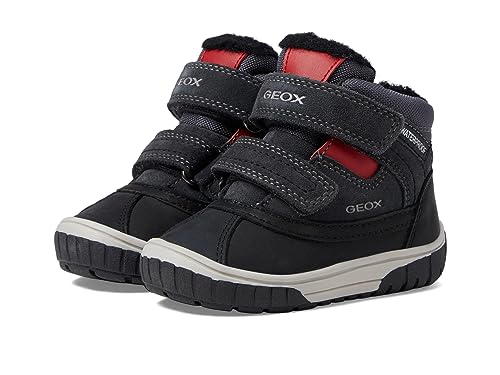 Geox B OMAR Boy WPF Ankle Boot, DK Grey/RED Geox B OMAR Boy WPF Ankle Boot, DK Grey/RED von Geox