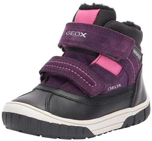 Geox B OMAR Girl WPF Ankle Boot, Black/Violet, 26 EU von Geox