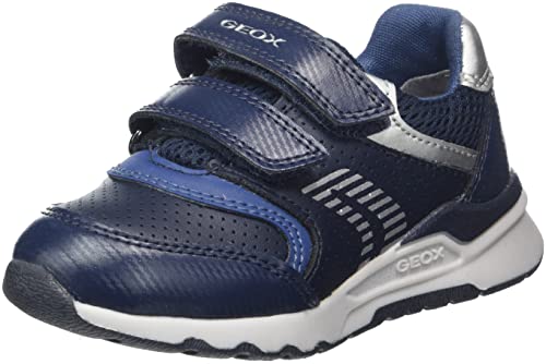 Geox B PYRIP Boy A Sneaker, Navy/Silver, 26 EU von Geox