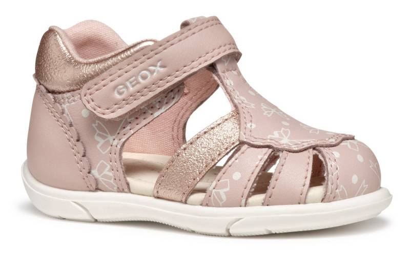 Geox B SANDAL ZAPITO GIRL Lauflernschuh, Glitzersandale, Klettschuh, Babyschuh im Metallic Look von Geox