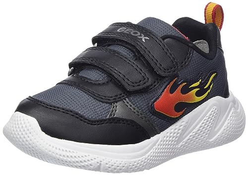 Geox Baby-Jungen B SPRINTYE Boy C Sneaker, Black/RED, 22 EU von Geox