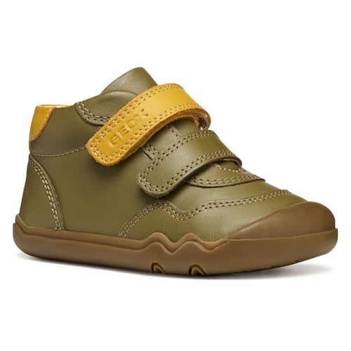 Geox B STEPPIEUP Boy Sneaker, Pistachio/OCHREYELLO, 27 EU von Geox