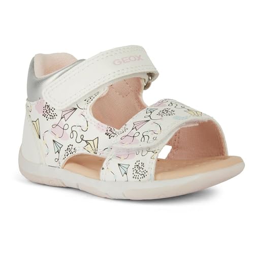 Geox B TAPUZ Girl Sandal, White/Multicolor, 25 EU von Geox