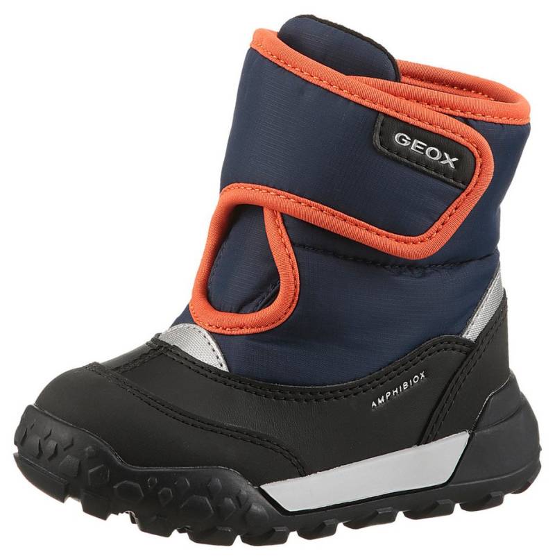Geox B TREKKYUP BOY B ABX Winterstiefel Snowboots, Klettschuh mit Warmfutter, Größenschablone zum Download von Geox