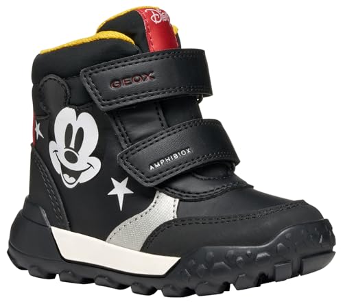 Geox B TREKKYUP Boy B ABX Ankle Boot, Black/RED, 25 EU von Geox