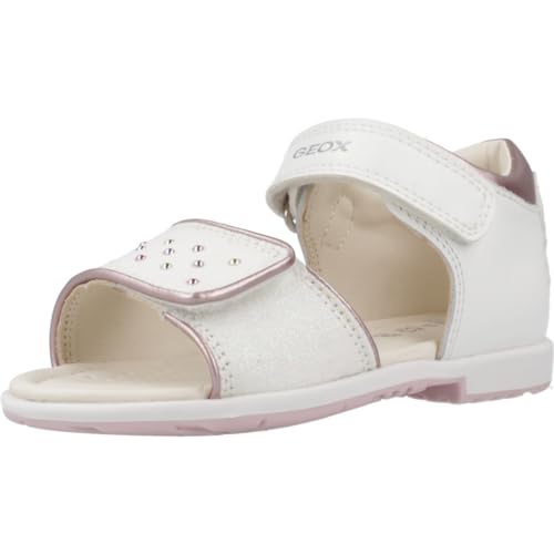 Geox B VERRED Sandal, White/Old Rose, 27 EU Schmal von Geox