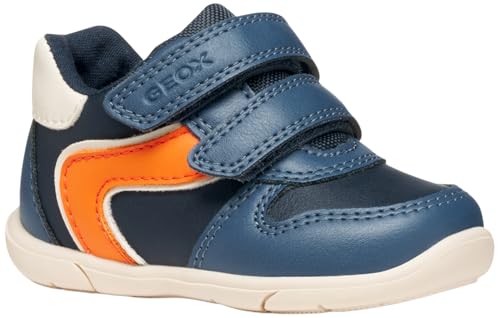 Geox B ZAPITO Boy First Walker Shoe, AVIO/ORANGE, 26 EU von Geox