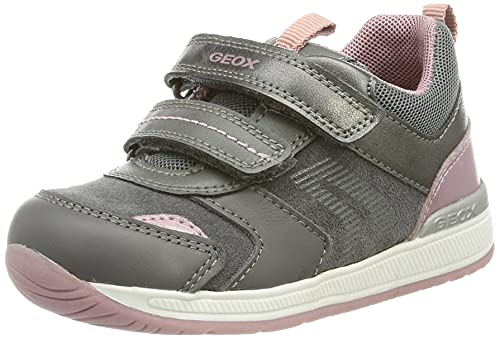 Geox Baby - Mädchen B Rishon Girl A FIRST STEPS, Dk Grey Pink, 21 EU von Geox