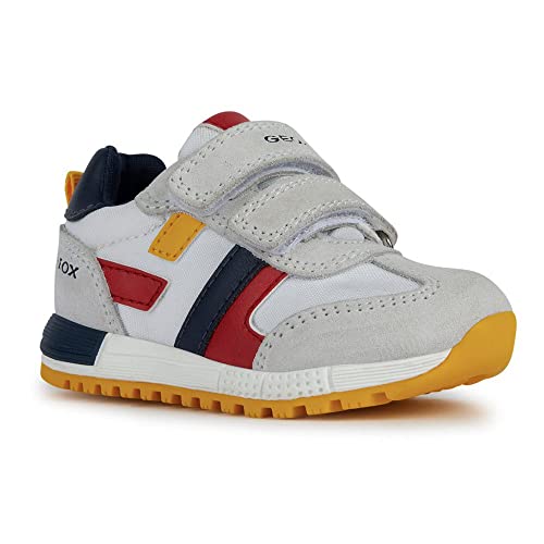 Geox B ALBEN Boy Sneaker, White/Navy, 21 EU von Geox