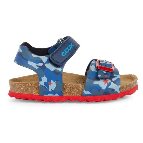 Geox Baby-Jungen B CHALKI Boy Sandal, Navy/RED, 22 EU von Geox