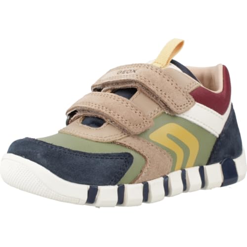 Geox Baby-Jungen B IUPIDOO Boy First Walker Shoe, Navy/Pistachio, 20 EU von Geox