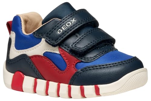 Geox Baby-Jungen B IUPIDOO Boy First Walker Shoe, Navy/RED, 24 EU von Geox