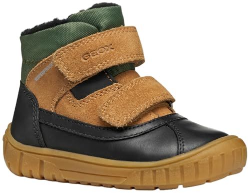 Geox Baby-Jungen B OMAR Boy WPF Ankle Boot, Black/DK BEIGE, 21 EU von Geox