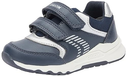 Geox Baby-Jungen B PYRIP Boy A Sneaker, Navy/Silver, 20 EU von Geox