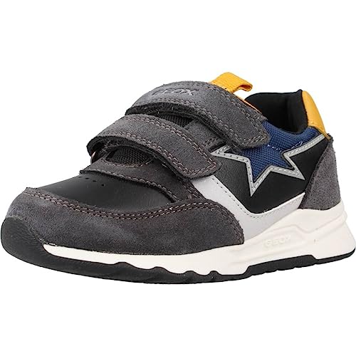 Geox Baby-Jungen B PYRIP Boy B Sneaker, DK Grey/Yellow, 22 EU von Geox