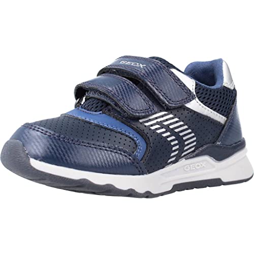 Geox Baby Jungen B Pyrip Boy A Sneakers,21 EU,Navy Silver von Geox