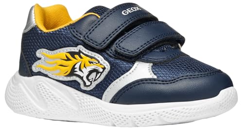 Geox Baby-Jungen B SPRINTYE Boy B Sneaker, Navy/Dk Yellow, 22 EU von Geox