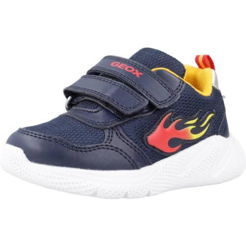 Geox B SPRINTYE Boy Sneaker, Navy/Yellow, 23 EU von Geox