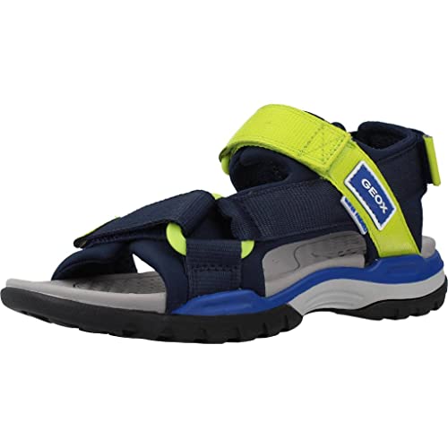 Geox J Borealis Boy Sandal,NAVY/LIME,24 EU von Geox